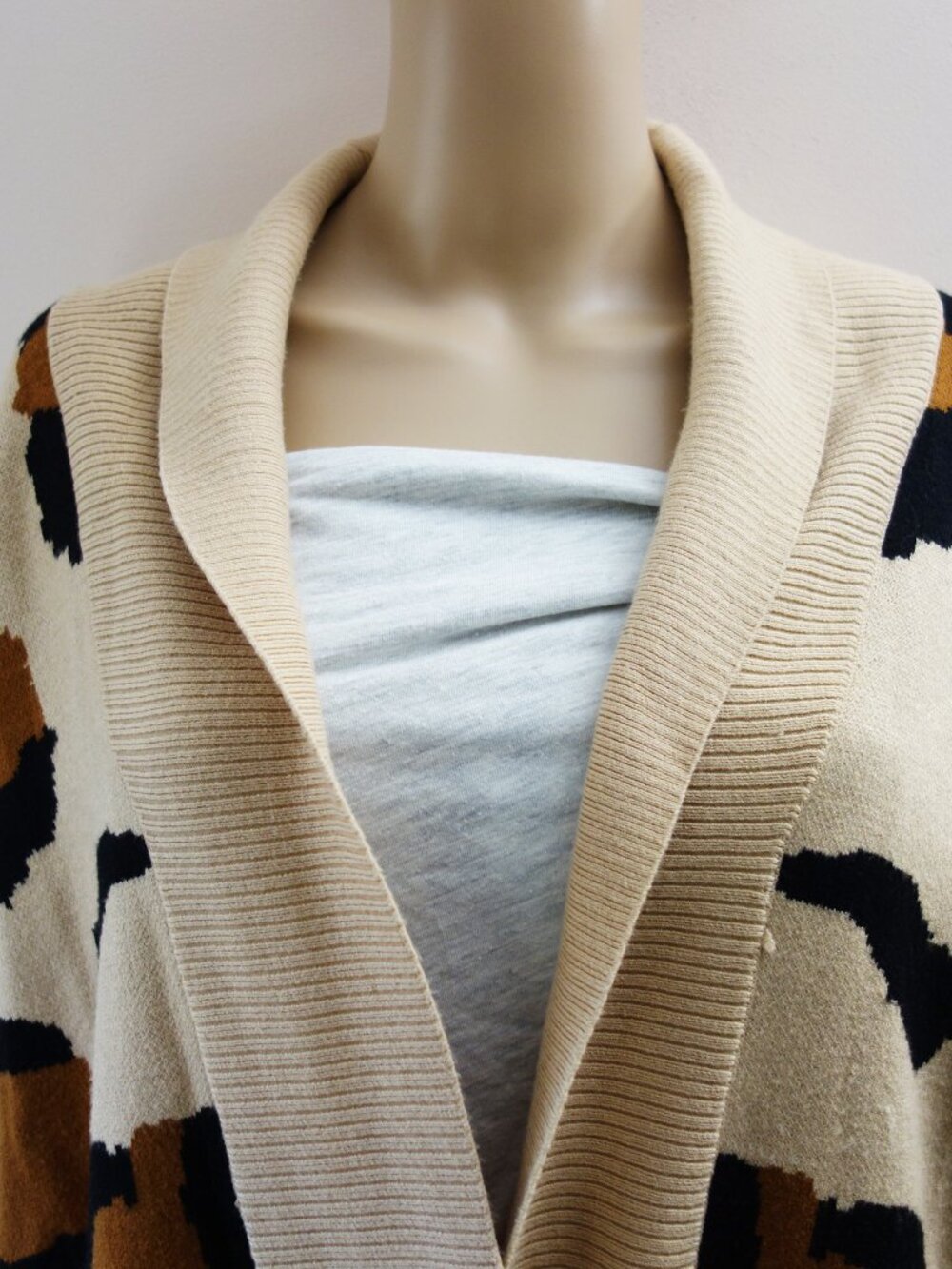 Philosophy Republic Clothing Leopard Print Cardigan Sweater Knit (S) EUC - Picture 2 of 11